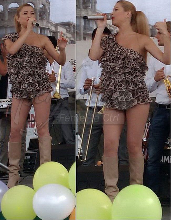 Elena Gheorghe, insarcinata in luna a 7-a: supla si fara pic de celulita, in body si pe tocuri de 10 cm
