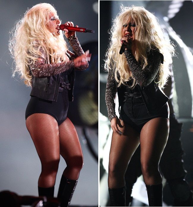 Christina Aguilera: ridicola intr-o costumatie sexy de scena