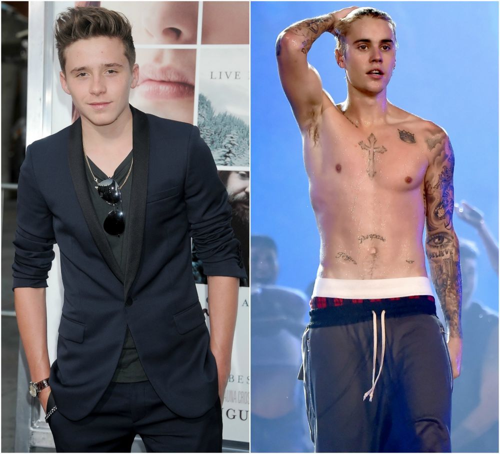 Se transforma Brooklyn Beckham in noul Justin Bieber? Cum arata, mai nou, fiul lui David si Victoria Beckham