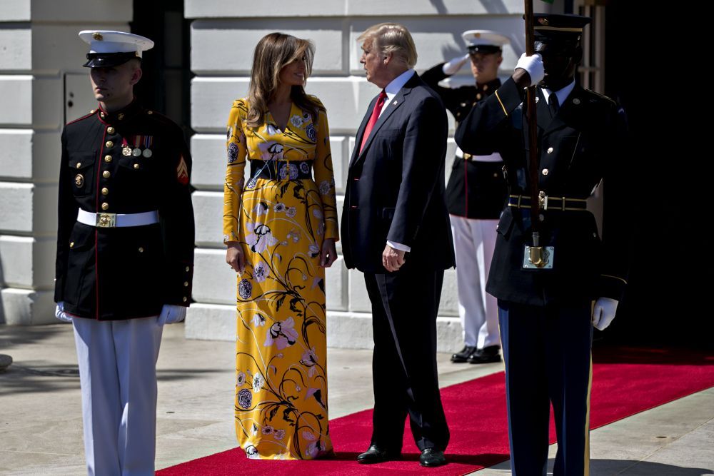 Melania Trump, aparitie senzationala intr-o rochie de vis. Cum a aratat Prima Doamna la intalnirea cu premierul Indiei